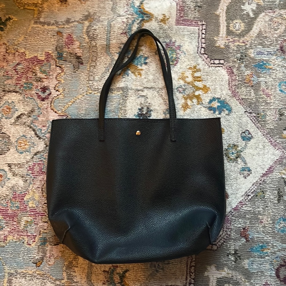 Medium Sized Black Tote Bag